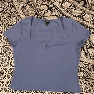 6/$20 Blue Crop Top